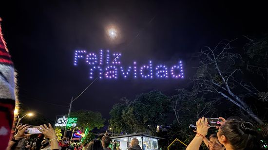 Dosquebradas escribe una nueva historia en el cielo con el primer show de drones en Risaralda